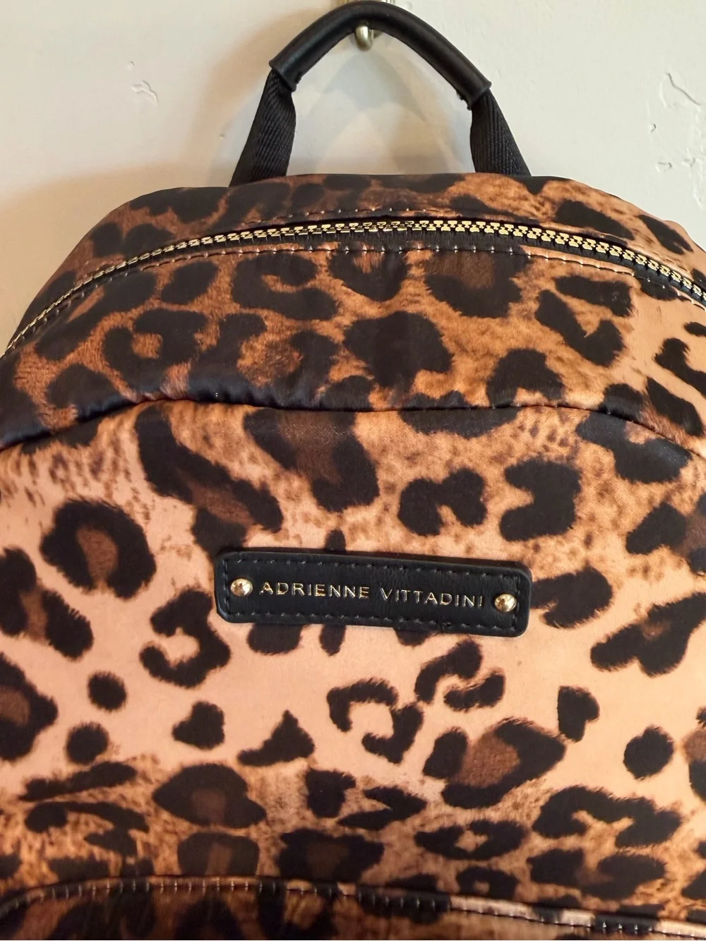 ADRIENNE VITTADINI Leopard Print Fashion Nylon Backpack